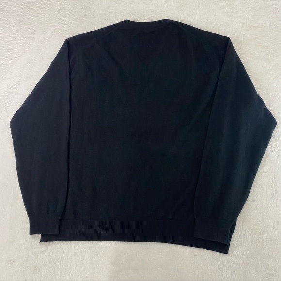 Club Room Men XXL 100% Fine Cashmere Sweater Pullover Black V Neck Warm Layer - Picture 5 of 8